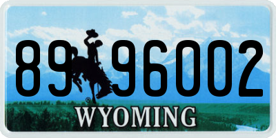 WY license plate 8996002