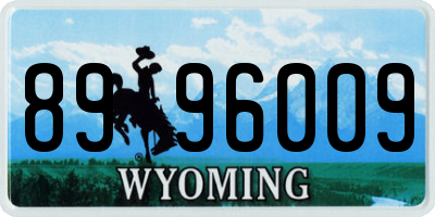 WY license plate 8996009