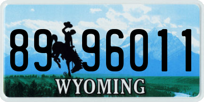 WY license plate 8996011