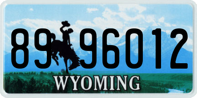 WY license plate 8996012