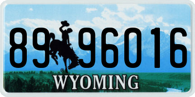 WY license plate 8996016