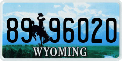 WY license plate 8996020