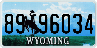 WY license plate 8996034