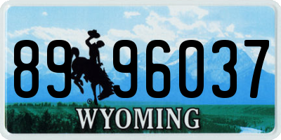 WY license plate 8996037