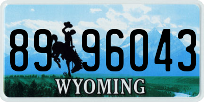 WY license plate 8996043
