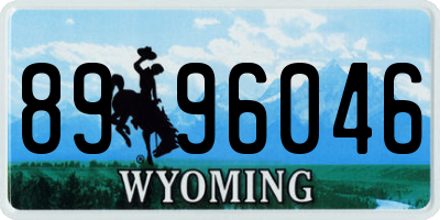 WY license plate 8996046