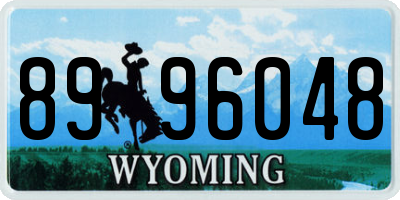 WY license plate 8996048