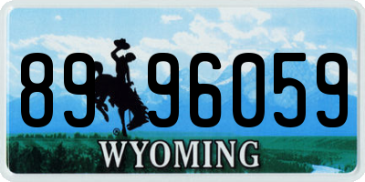 WY license plate 8996059