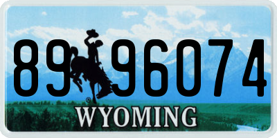 WY license plate 8996074