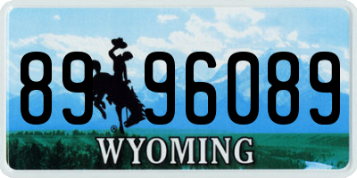 WY license plate 8996089