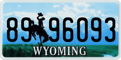 WY license plate 8996093