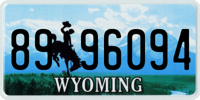 WY license plate 8996094