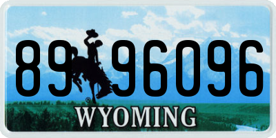 WY license plate 8996096