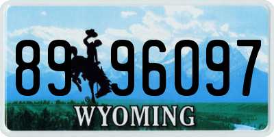 WY license plate 8996097