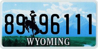 WY license plate 8996111