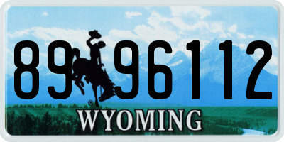 WY license plate 8996112