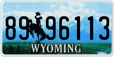 WY license plate 8996113