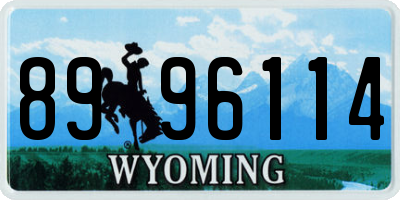 WY license plate 8996114