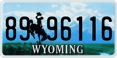 WY license plate 8996116