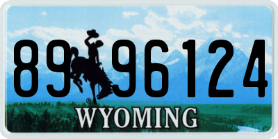 WY license plate 8996124