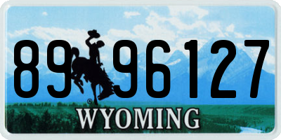 WY license plate 8996127