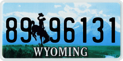 WY license plate 8996131