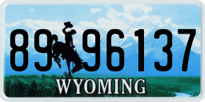 WY license plate 8996137