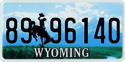 WY license plate 8996140