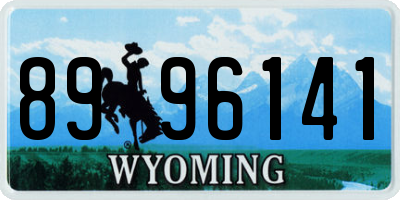 WY license plate 8996141