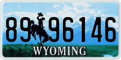 WY license plate 8996146