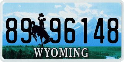 WY license plate 8996148