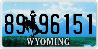 WY license plate 8996151