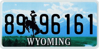 WY license plate 8996161