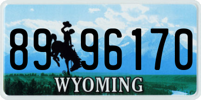 WY license plate 8996170