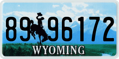 WY license plate 8996172