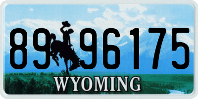 WY license plate 8996175