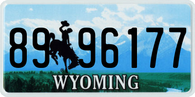 WY license plate 8996177