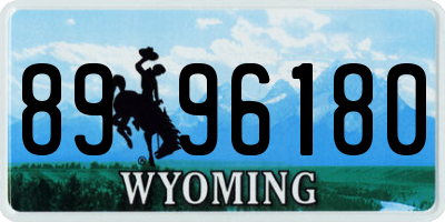 WY license plate 8996180