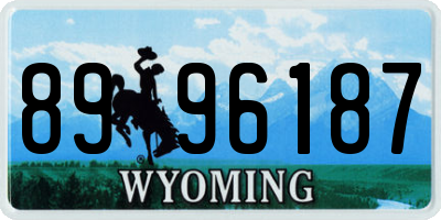 WY license plate 8996187