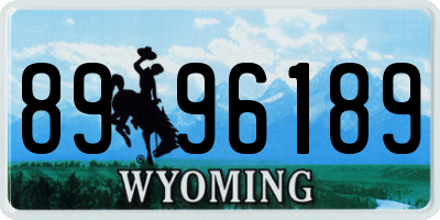 WY license plate 8996189