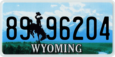 WY license plate 8996204