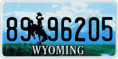 WY license plate 8996205