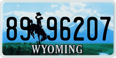 WY license plate 8996207