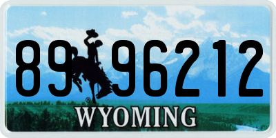 WY license plate 8996212