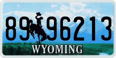 WY license plate 8996213