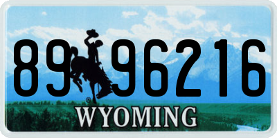 WY license plate 8996216