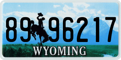 WY license plate 8996217