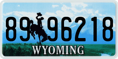 WY license plate 8996218