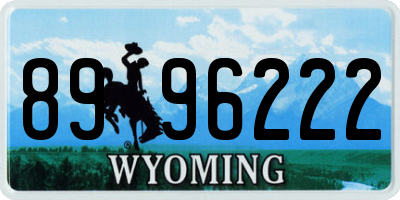 WY license plate 8996222