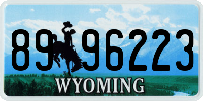 WY license plate 8996223